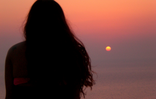 Atardecer desde Oia en Santorini